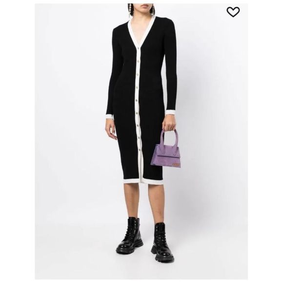 Alice + Olivia Alcina Rib Knit Wool Blend Sweater Dress worn once! - Picture 1 of 15